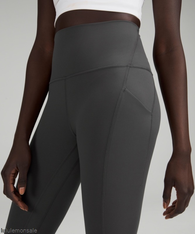 Lululemon Damen DELULU048 | Align Hoch Sitzende Hose Mit Taschen 25 Graphitgrau